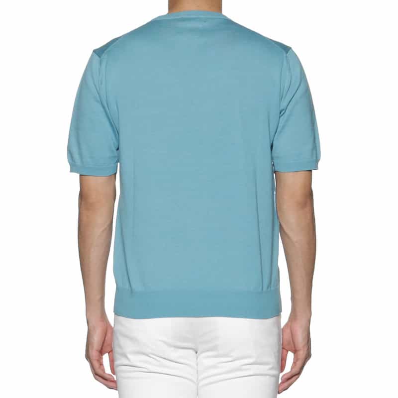 BARNEYS NEW YORK 海島綿クルーネックニットプルオーバー BLUE