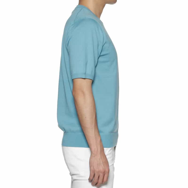 BARNEYS NEW YORK 海島綿クルーネックニットプルオーバー BLUE