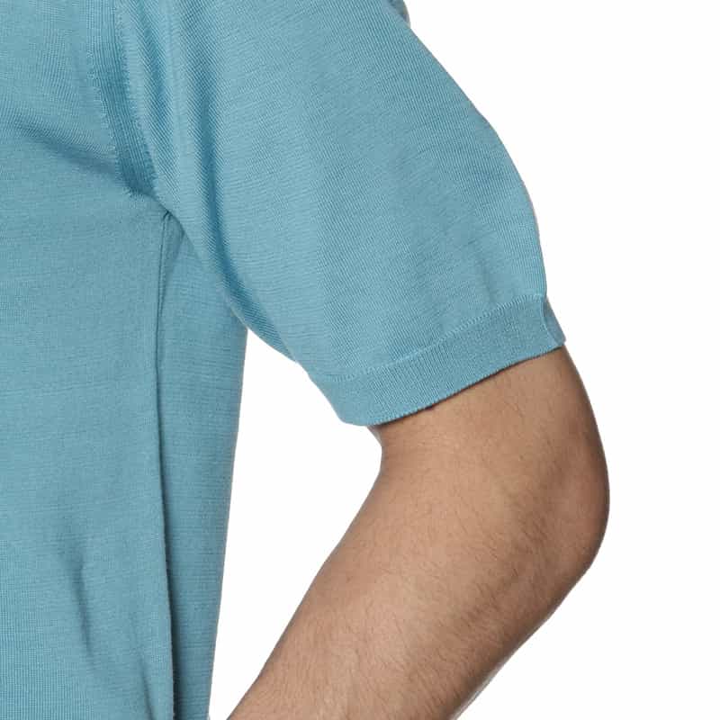 BARNEYS NEW YORK 海島綿クルーネックニットプルオーバー BLUE