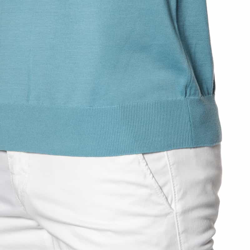 BARNEYS NEW YORK 海島綿クルーネックニットプルオーバー BLUE