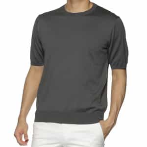 海島綿クルーネックニットプルオーバー