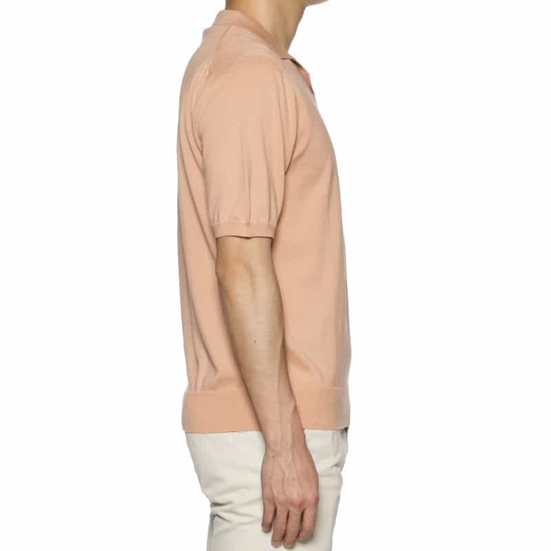 BARNEYS NEW YORK 海島綿ニットポロシャツ PINK