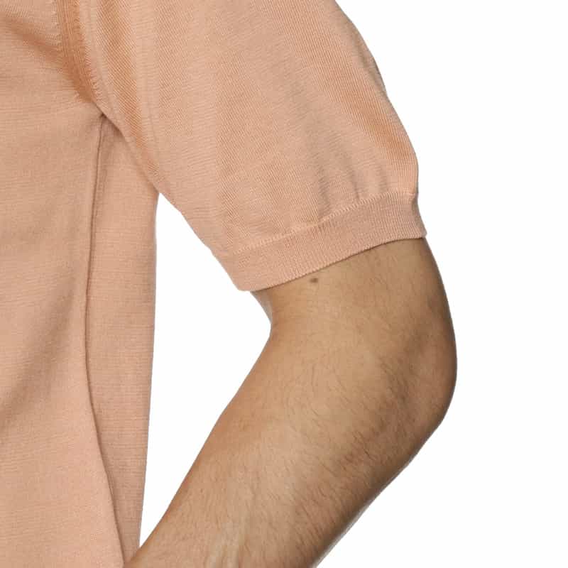 BARNEYS NEW YORK 海島綿ニットポロシャツ PINK