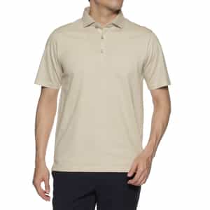 海島綿鹿の子ニットポロシャツ