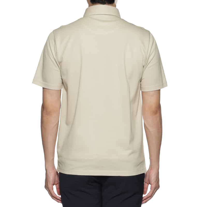 BARNEYS NEW YORK 海島綿鹿の子ニットポロシャツ BEIGE