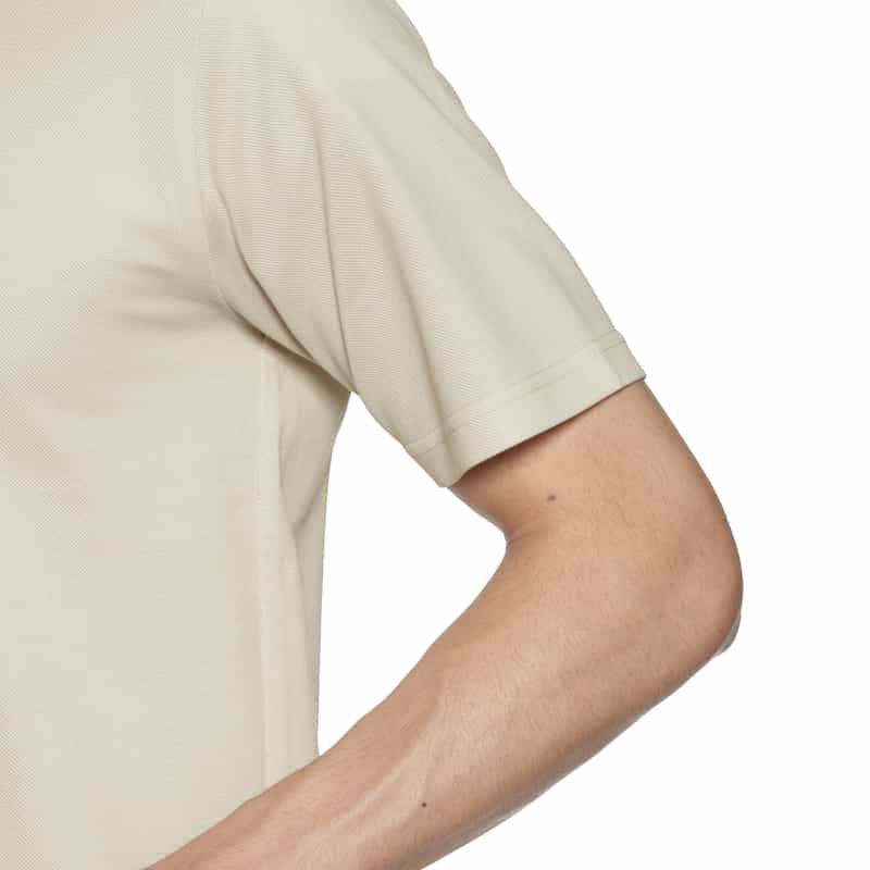 BARNEYS NEW YORK 海島綿鹿の子ニットポロシャツ BEIGE