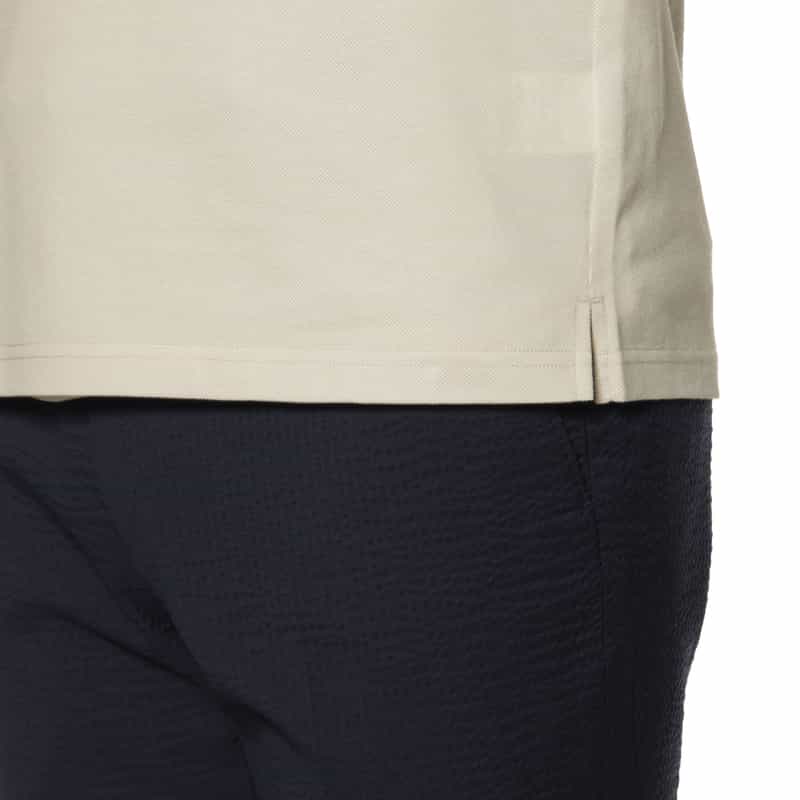 BARNEYS NEW YORK 海島綿鹿の子ニットポロシャツ BEIGE