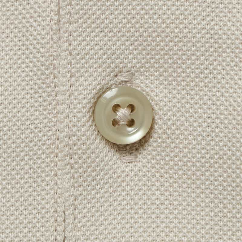 BARNEYS NEW YORK 海島綿鹿の子ニットポロシャツ BEIGE