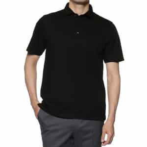 海島綿鹿の子ニットポロシャツ