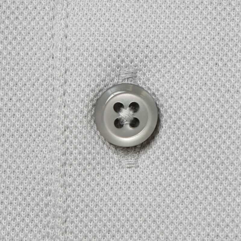 BARNEYS NEW YORK 海島綿鹿の子ニットポロシャツ LIGHT GRAY