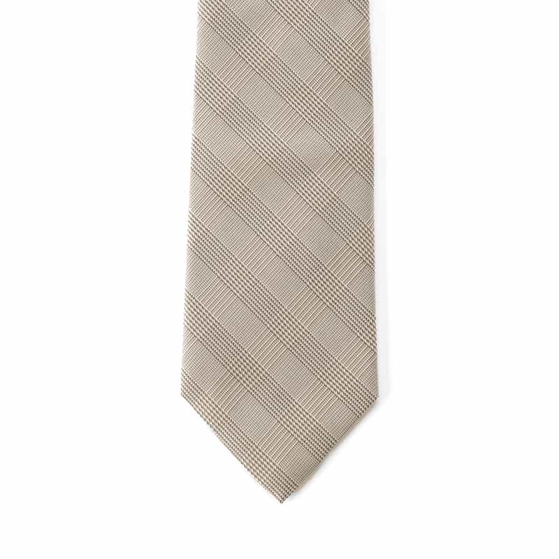 BARNEYS NEW YORK グレンチェック柄タイ ORANGE