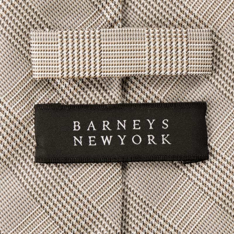 BARNEYS NEW YORK グレンチェック柄タイ ORANGE
