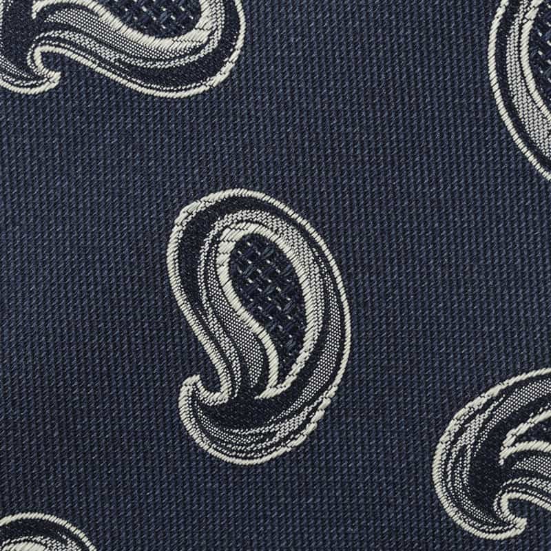 BARNEYS NEW YORK ペイズリー柄タイ NAVY