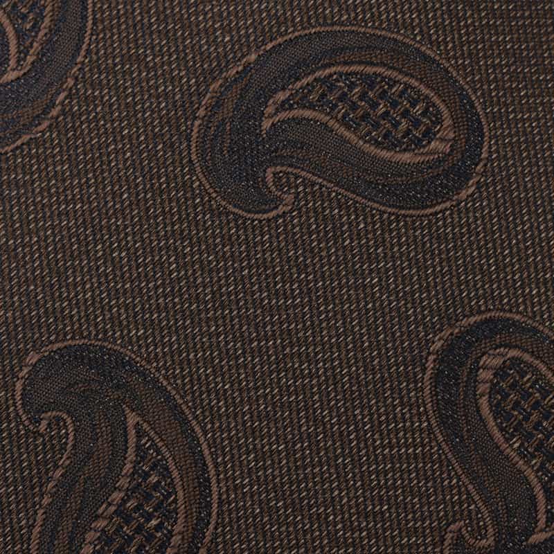 BARNEYS NEW YORK ペイズリー柄タイ BROWN