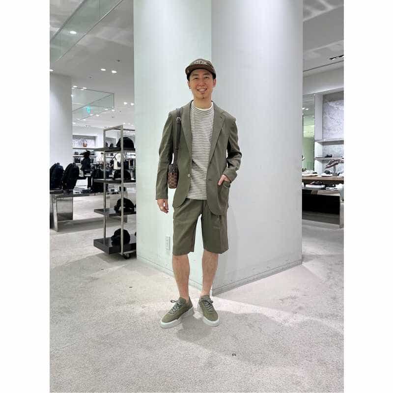 BARNEYS NEW YORK セットアップ シングルジャケット KHAKI