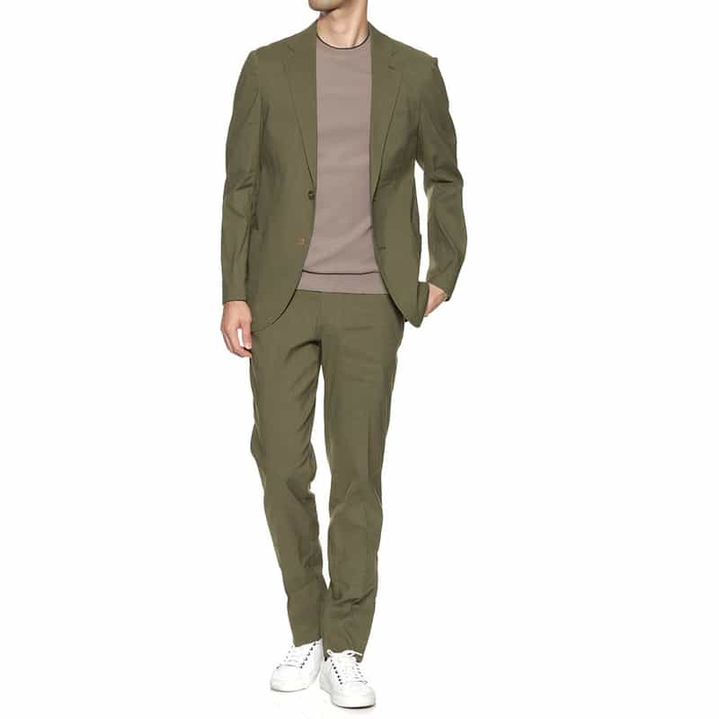 BARNEYS NEW YORK セットアップ テーパードパンツ KHAKI