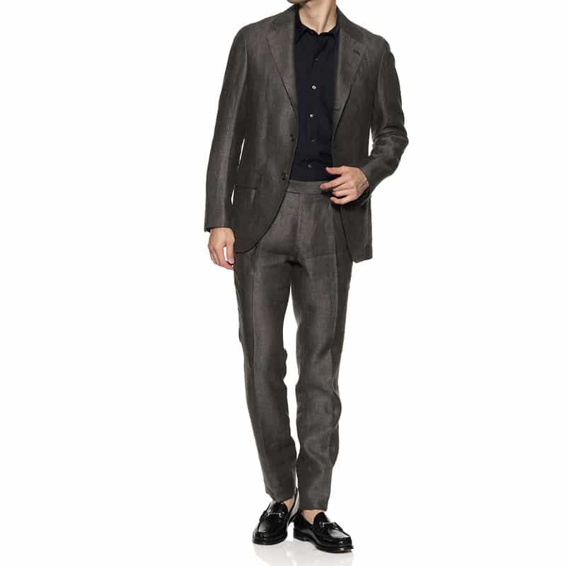 BARNEYS NEW YORK セットアップ テーパードパンツ DARK GRAY