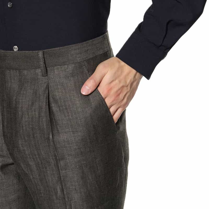 BARNEYS NEW YORK セットアップ テーパードパンツ DARK GRAY