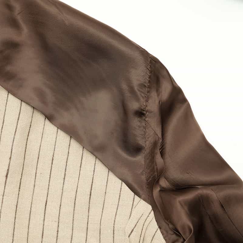 BARNEYS NEW YORK セットアップ リネン素材ストライプ柄ジャケット BEIGE