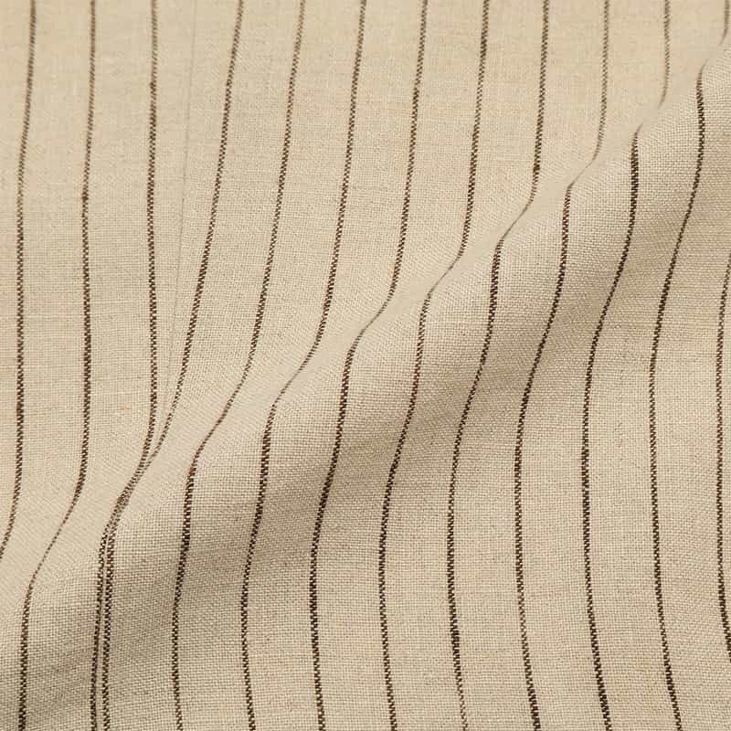 BARNEYS NEW YORK セットアップ リネン素材ストライプ柄パンツ BEIGE