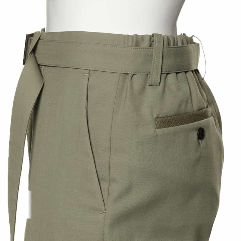 SACAI ベルテッド イージーパンツ TAUPE