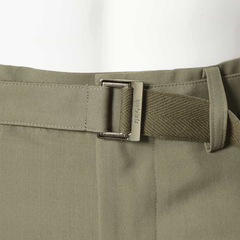 SACAI ベルテッド イージーパンツ TAUPE