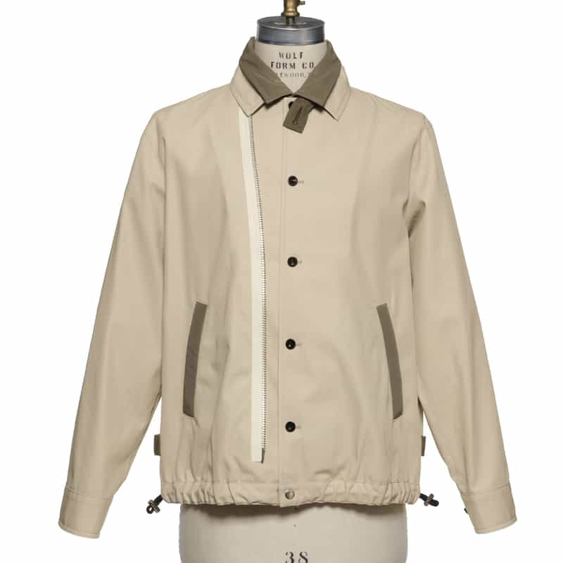 SACAI コンビネーション ジップアップブルゾン BEIGE