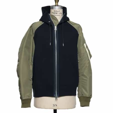 コンビネーション ジップアップフーディ（2234623）｜SACAI(サカイ 