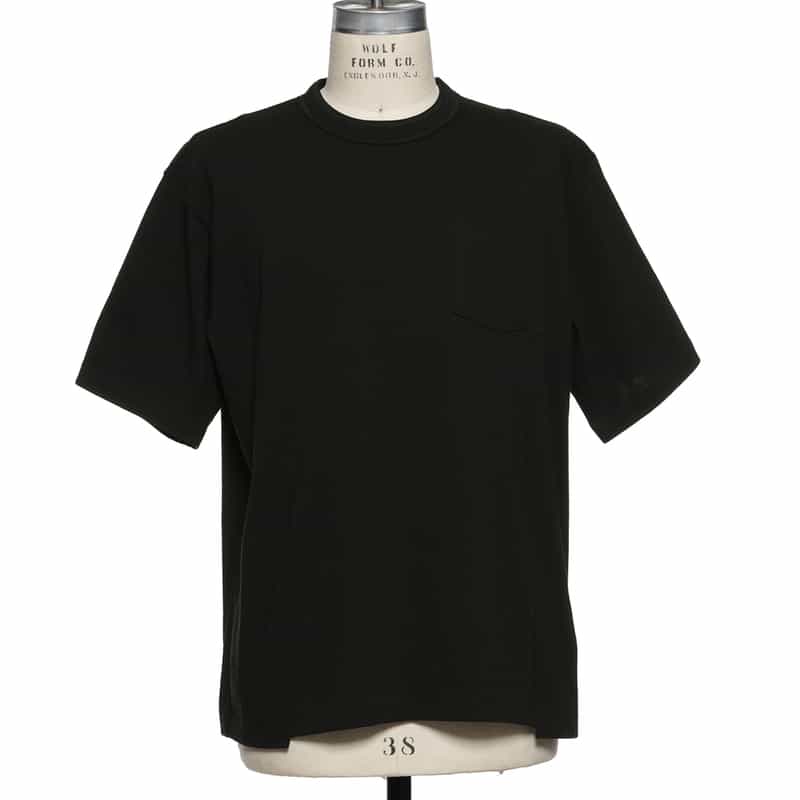 SACAI ポケット付きクルーネックTシャツ BLACK
