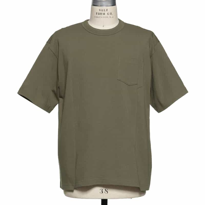 SACAI ポケット付きクルーネックTシャツ TAUPE