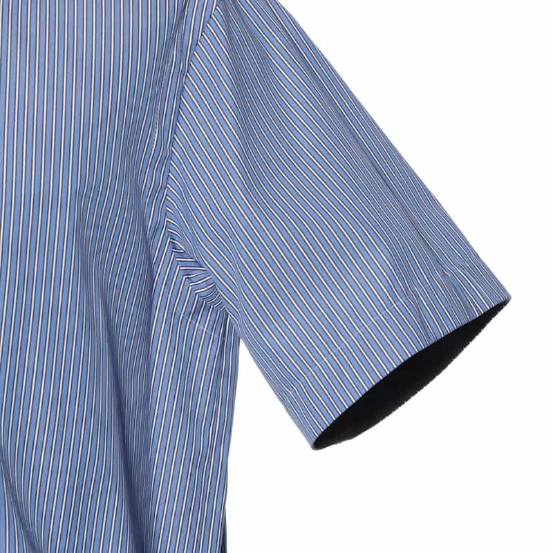 SACAI ドローストリングヘム ショートジップアップ ポロシャツ BLUE