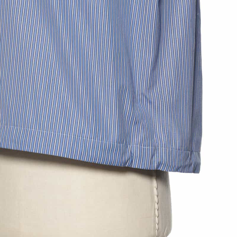 SACAI ドローストリングヘム ショートジップアップ ポロシャツ BLUE