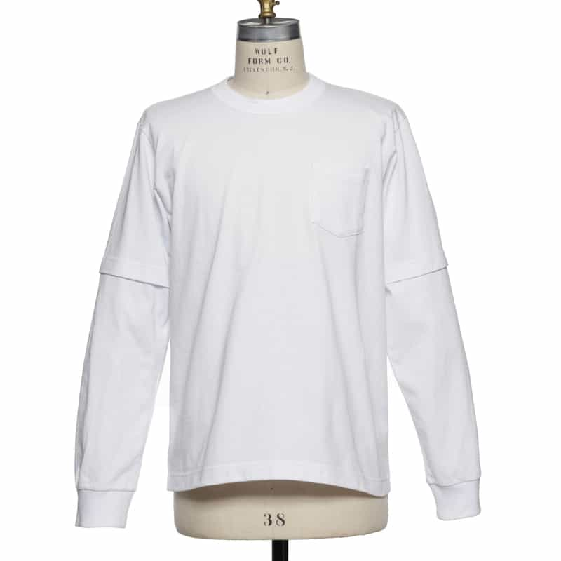 SACAI JAMES DEAN バックプリントロングスリーブTシャツ WHITE