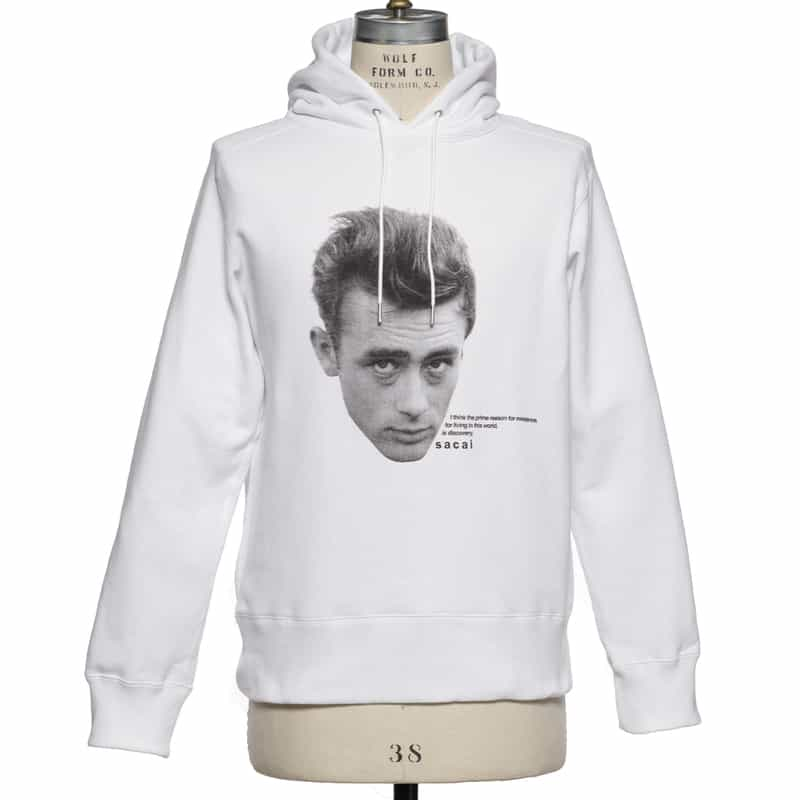 SACAI JAMES DEAN フェイスプリントフーディ（サイズ2-4） WHITE