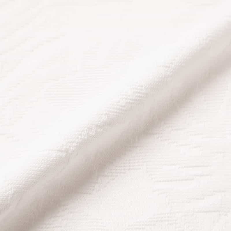 BARNEYS NEW YORK ボタニカルジャガード柄クルーネックTシャツ WHITE