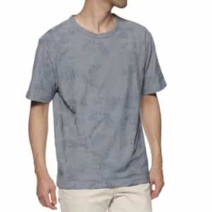 ボタニカルジャガード柄クルーネックTシャツ