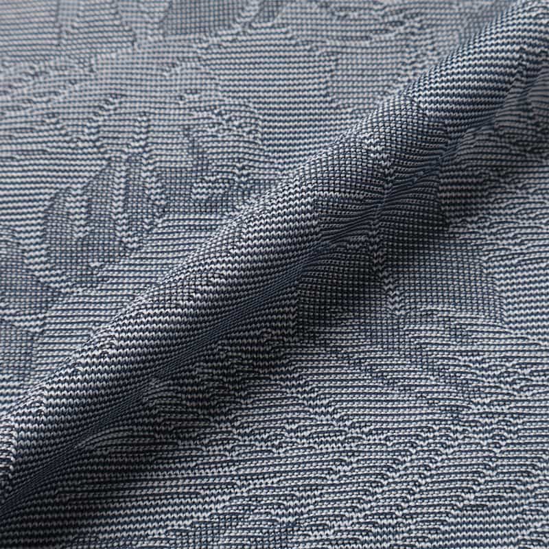 BARNEYS NEW YORK ボタニカルジャガード柄クルーネックTシャツ GRAY