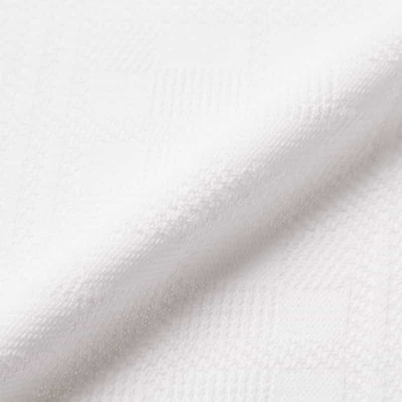 BARNEYS NEW YORK チェックジャガード柄クルーネックTシャツ WHITE