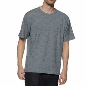 チェックジャガード柄クルーネックTシャツ