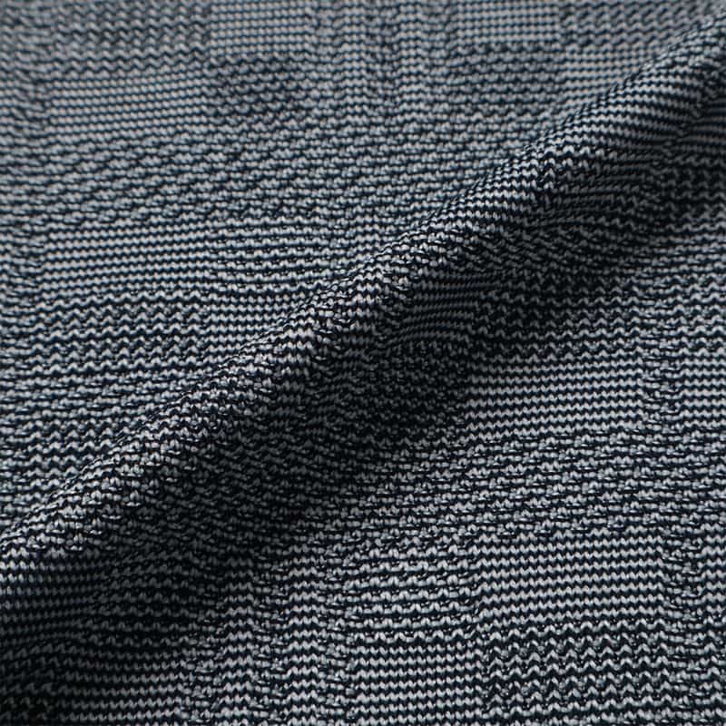 BARNEYS NEW YORK チェックジャガード柄クルーネックTシャツ GRAY