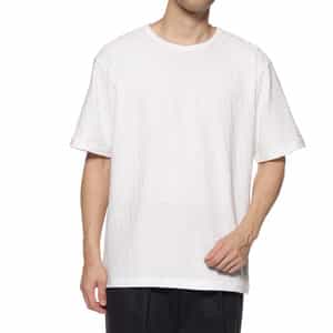 ジオメトリック柄ジャカード クルーネックTシャツ