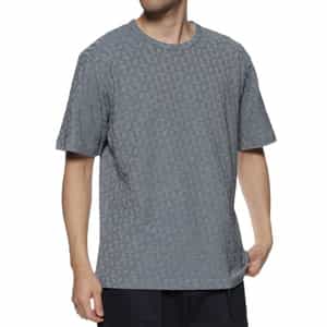 ジオメトリック柄ジャカード クルーネックTシャツ