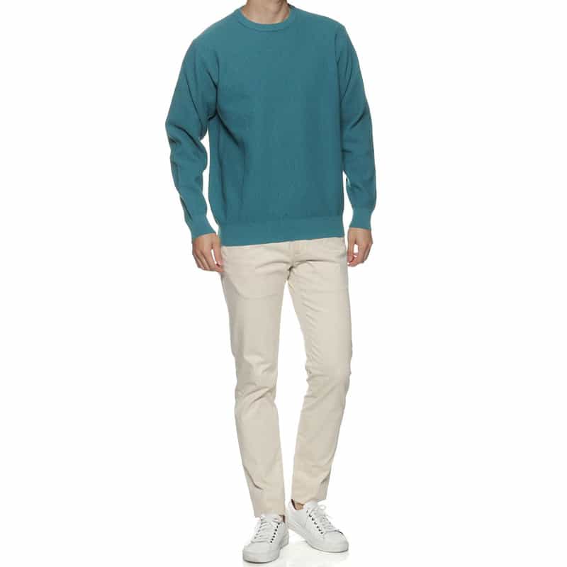 BARNEYS NEW YORK ワッフルニットプルオーバー GREEN