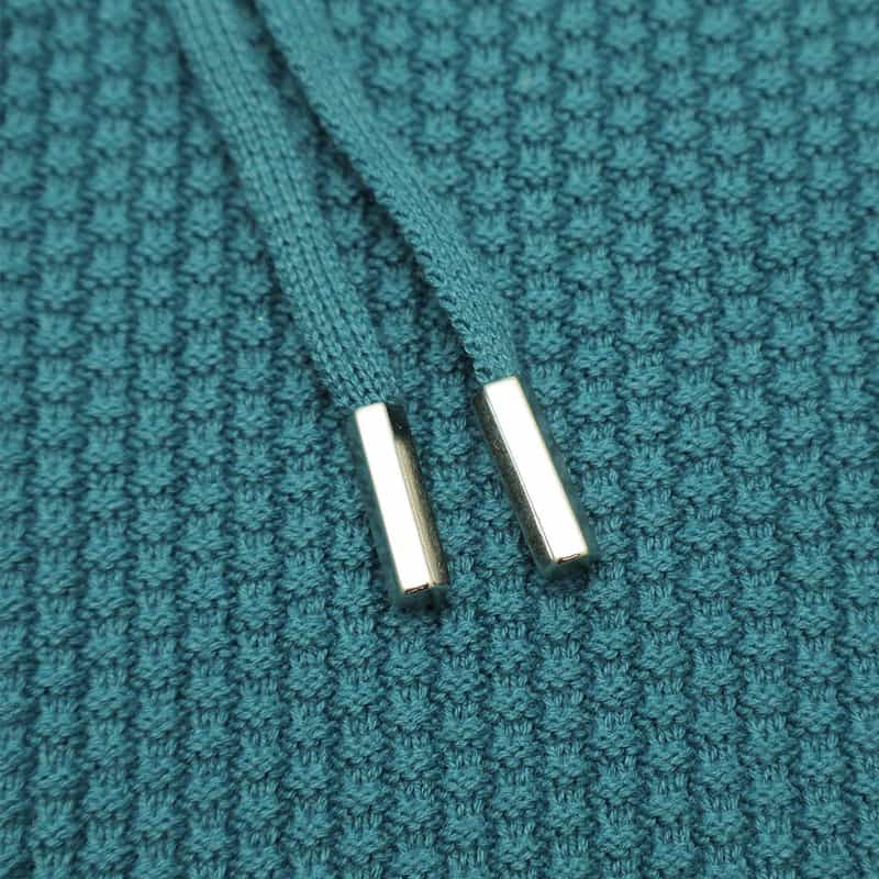 BARNEYS NEW YORK ジップアップ ワッフルニットパーカ GREEN