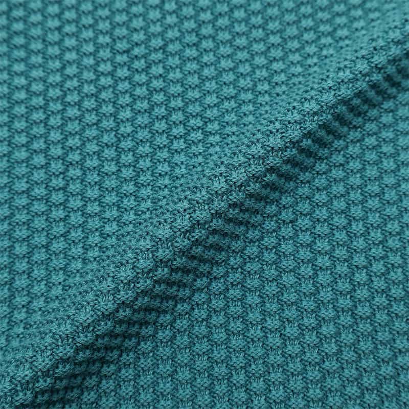 BARNEYS NEW YORK ジップアップ ワッフルニットパーカ GREEN