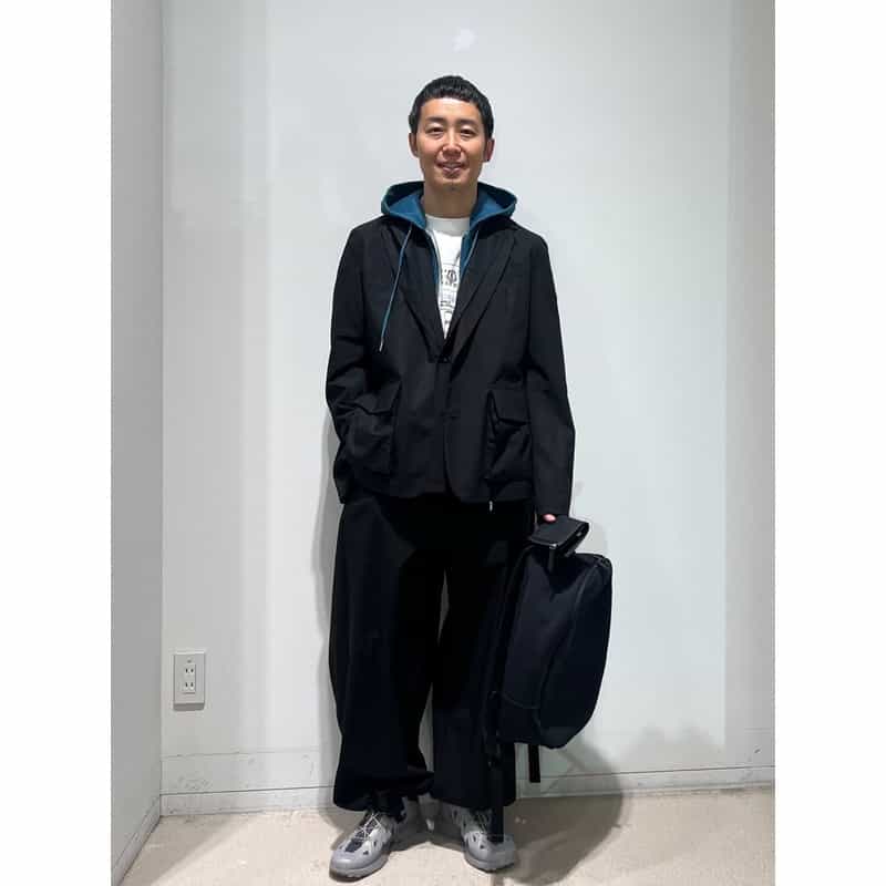 BARNEYS NEW YORK ジップアップ ワッフルニットパーカ GREEN
