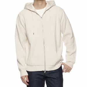 ジップアップ ワッフルニットパーカ