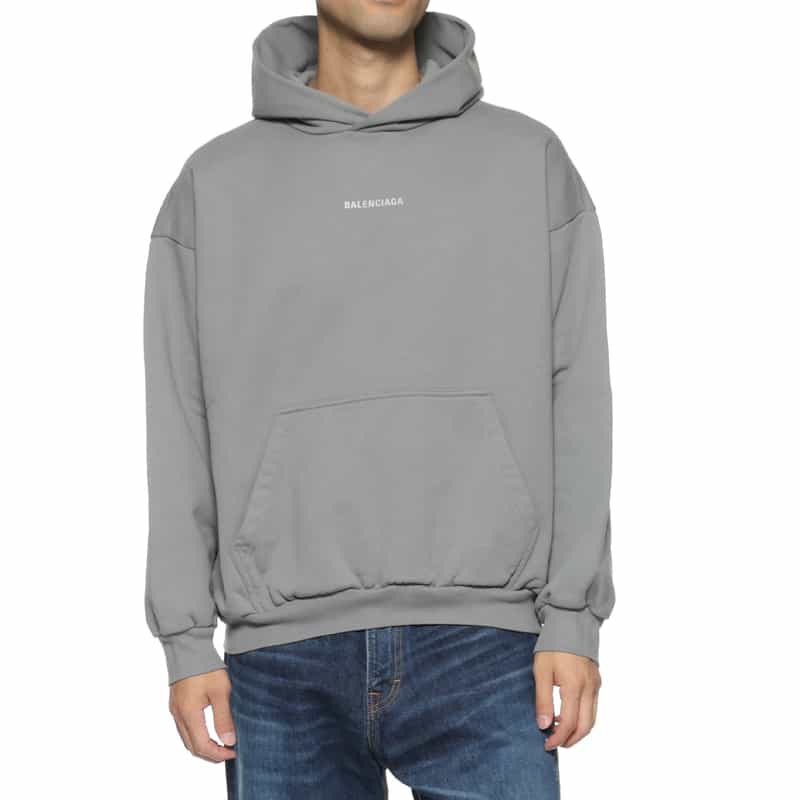 BALENCIAGA BALENCIAGA＜バレンシアガ＞ ロゴ入りスウェットフーディ GRAY