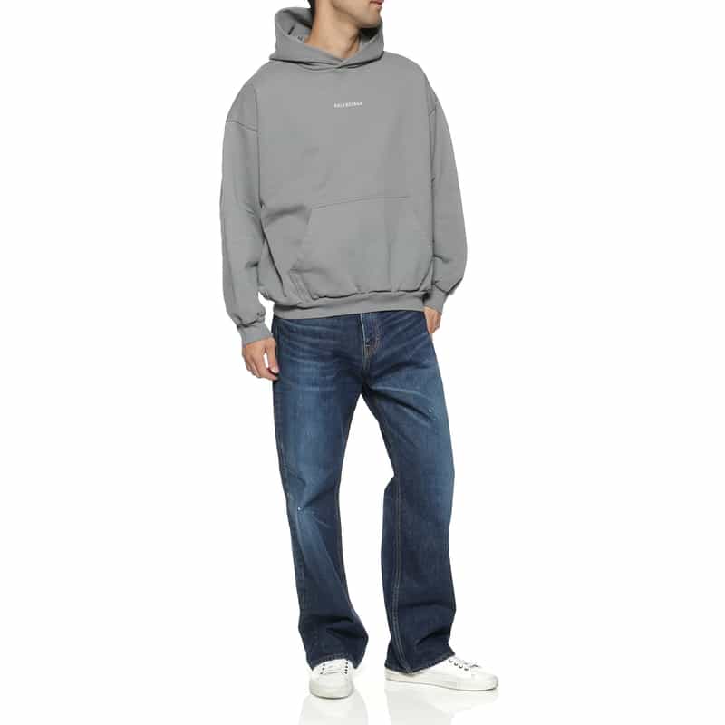 BALENCIAGA BALENCIAGA＜バレンシアガ＞ ロゴ入りスウェットフーディ GRAY