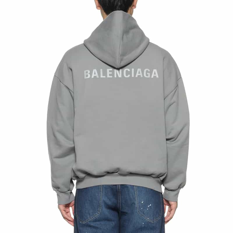 BALENCIAGA BALENCIAGA＜バレンシアガ＞ ロゴ入りスウェットフーディ GRAY